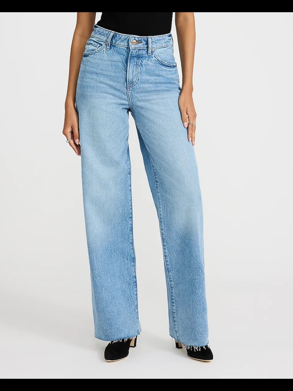 Express Light Blue High-Rise Wide-Leg Jeans Size 14 Short NWT